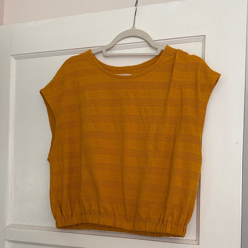 Madewell Mustard Crop Top